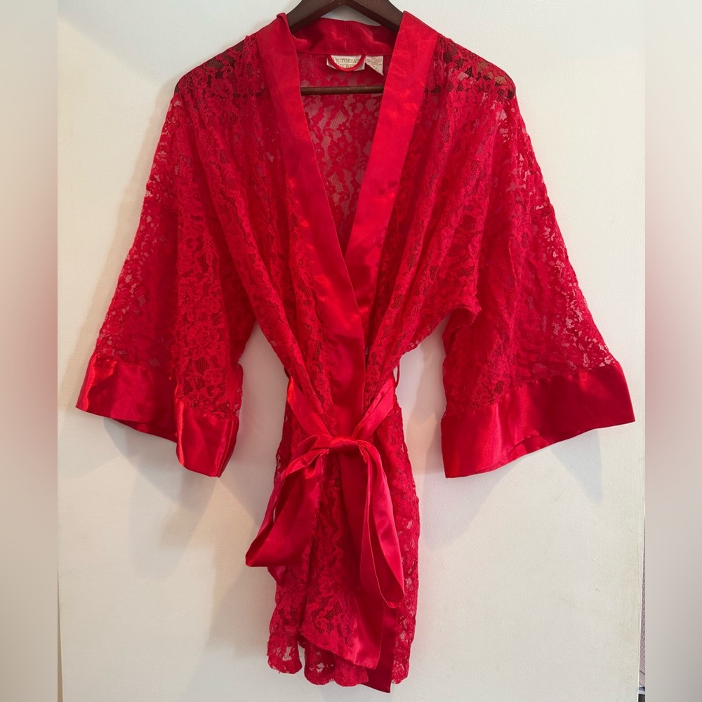 Victoria Secret Gold Label Vintage Red Scarlett Robe OS